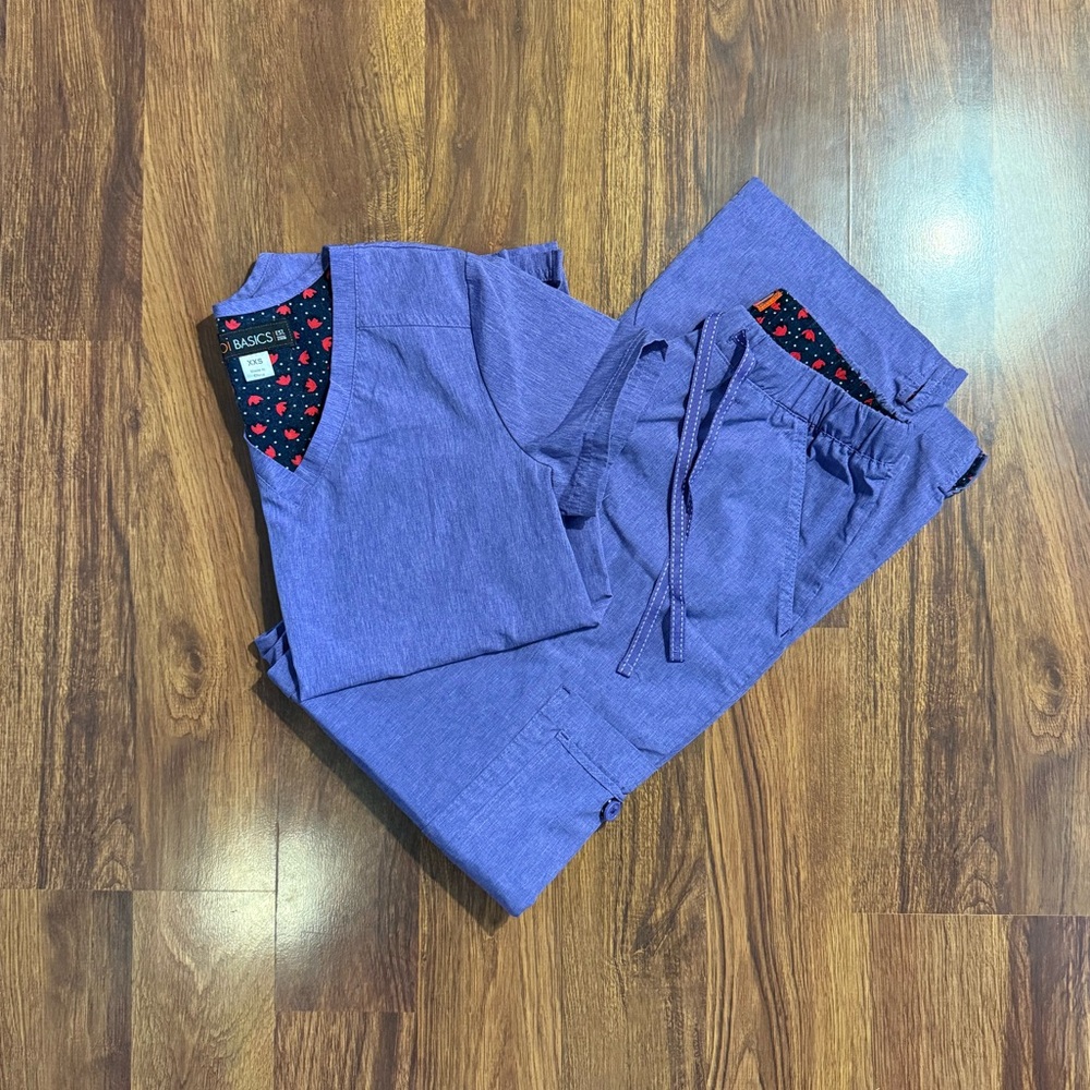 Koi Purple Scrub Set XXS Petite